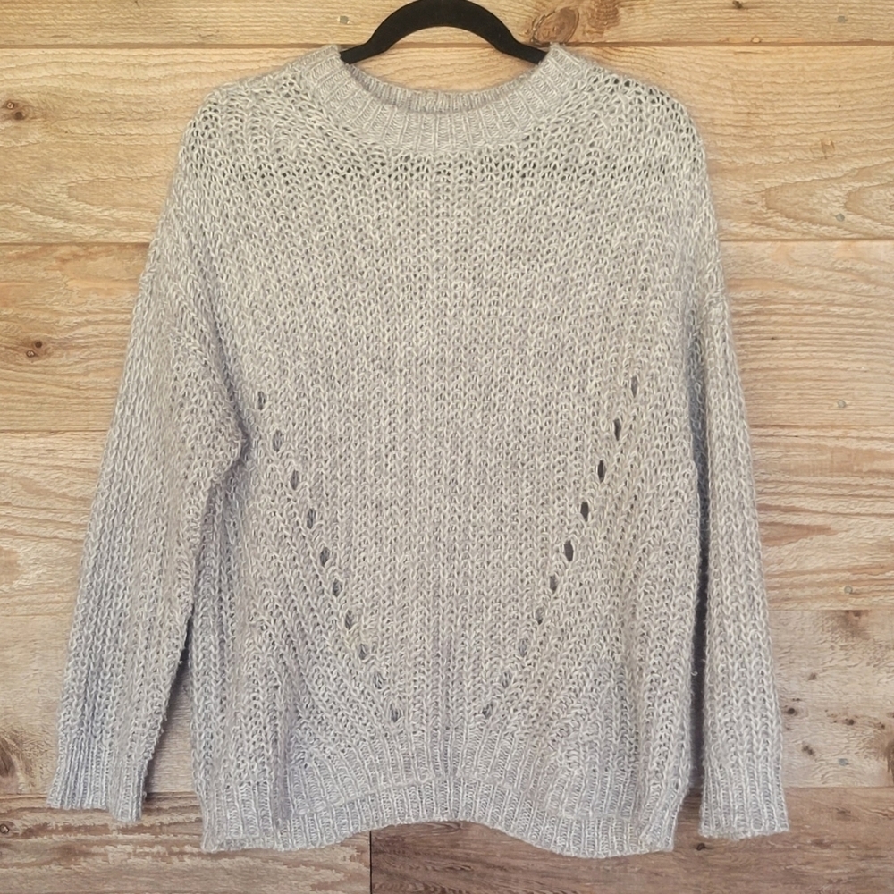 American Eagle Gray Oversized Boxy Sweater Size XSmall